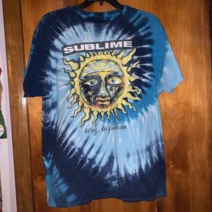 Sublime 40 oz to Freedom Blue Tie dye shirt